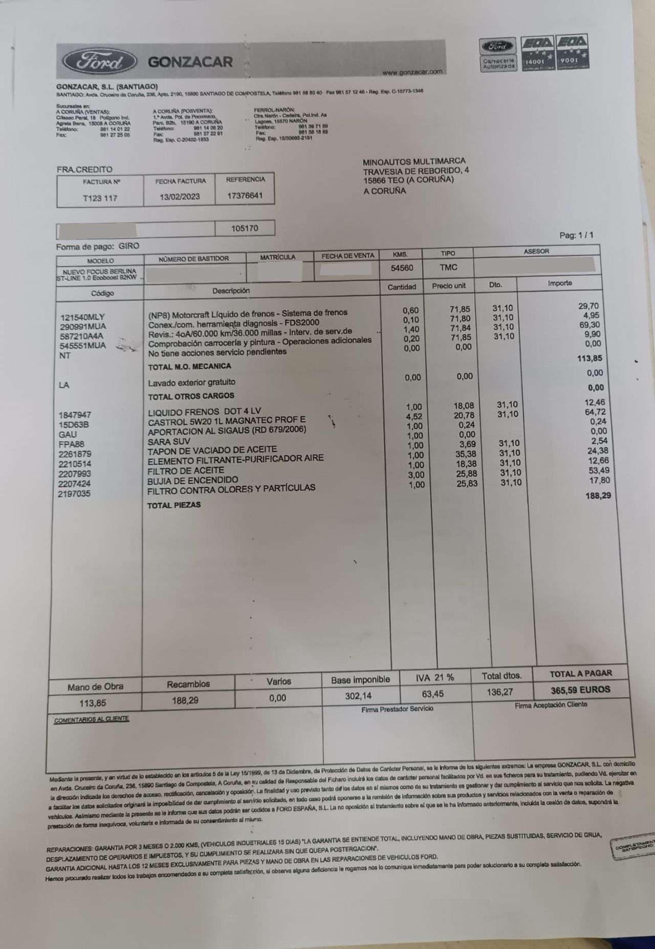 FORD FOCUS en Minoautos