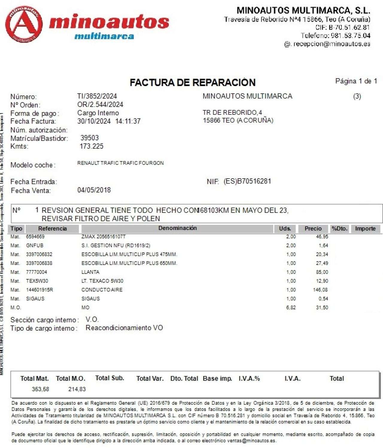 RENAULT TRAFIC en Minoautos