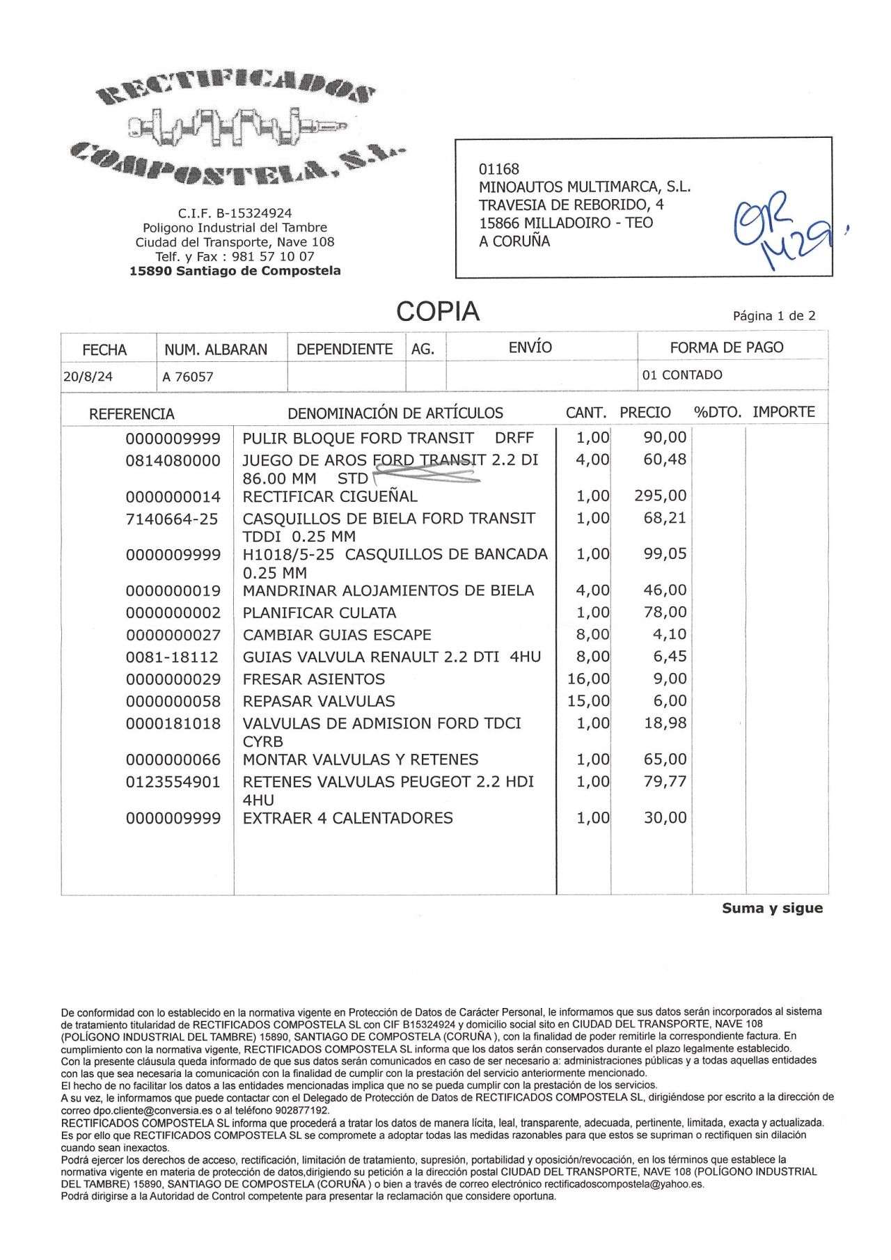 FORD TRANSIT CUSTOM en Minoautos