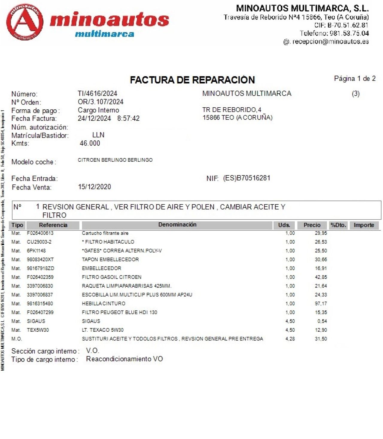 CITROEN BERLINGO en Minoautos
