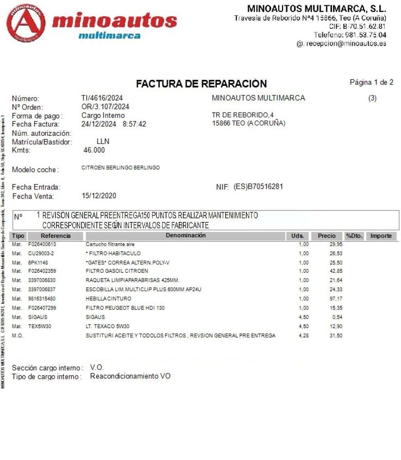 CITROEN BERLINGO en Minoautos