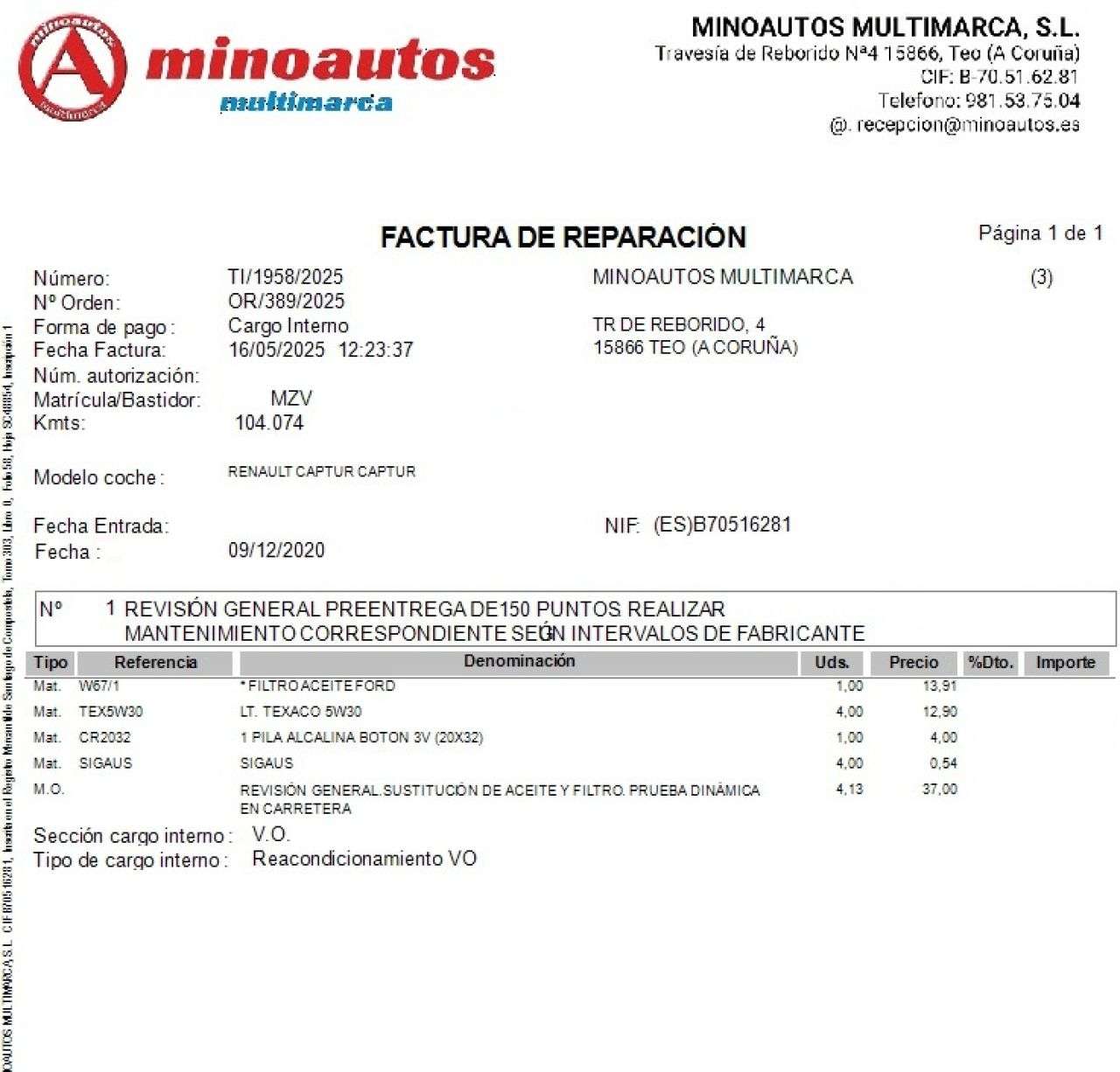 RENAULT CAPTUR en Minoautos