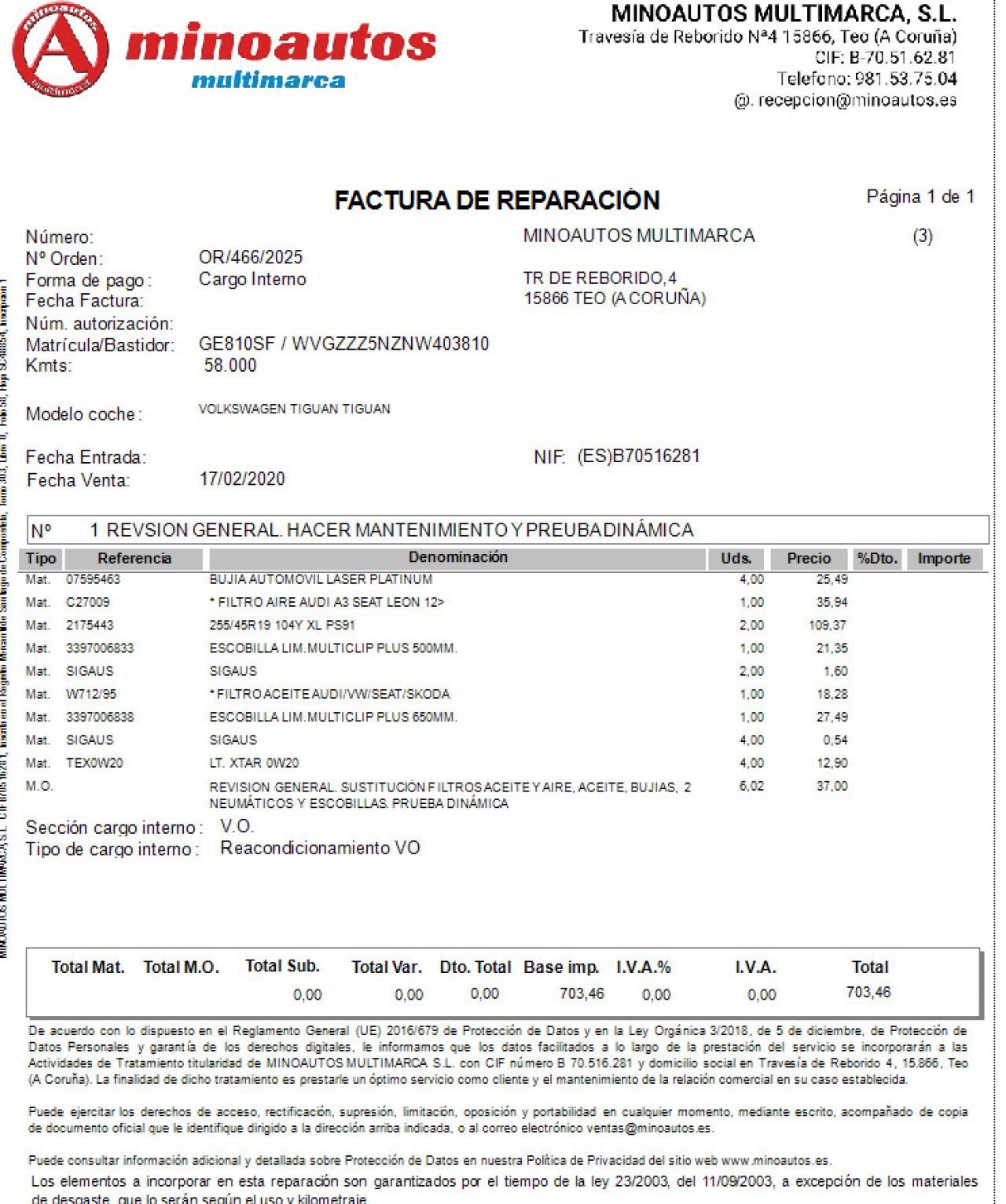 VW TIGUAN en Minoautos