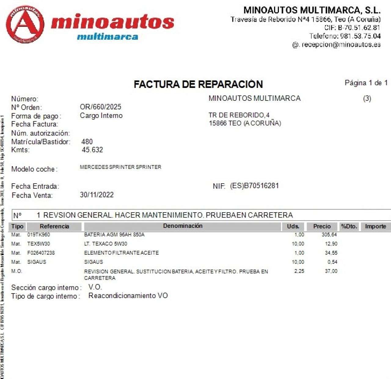 MERCEDES-BENZ SPRINTER en Minoautos