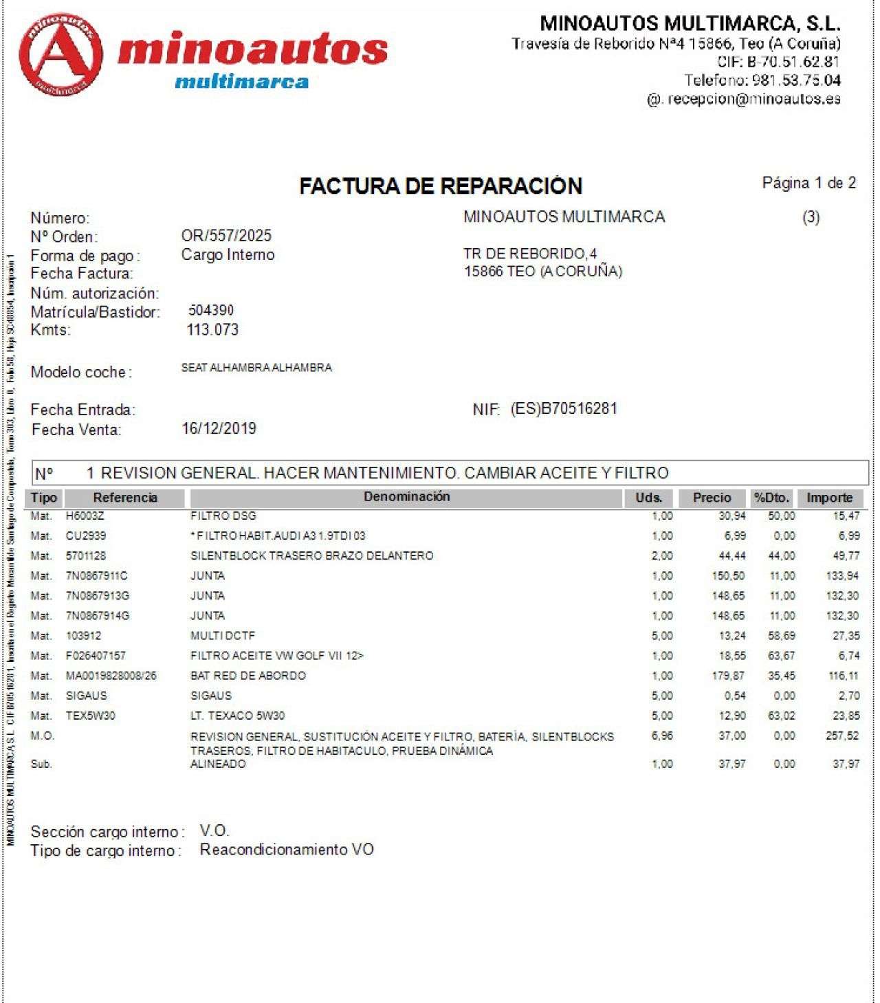 SEAT ALHAMBRA en Minoautos