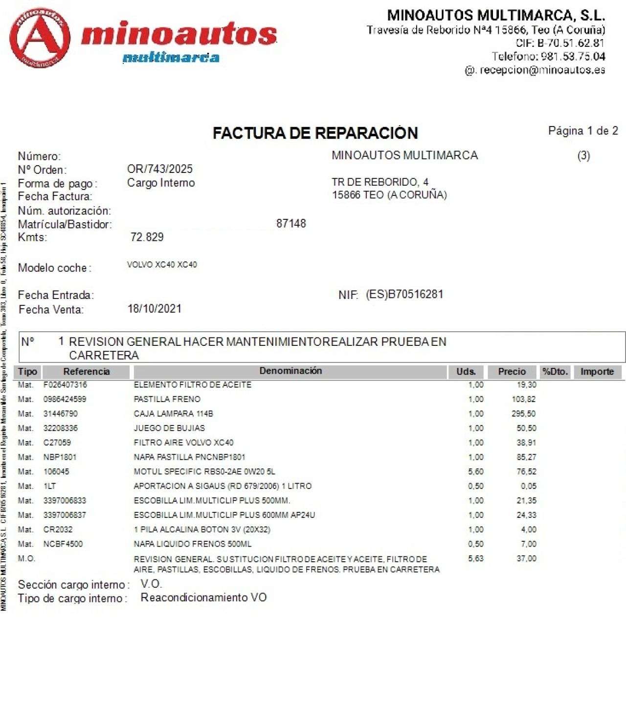 VOLVO XC40 en Minoautos