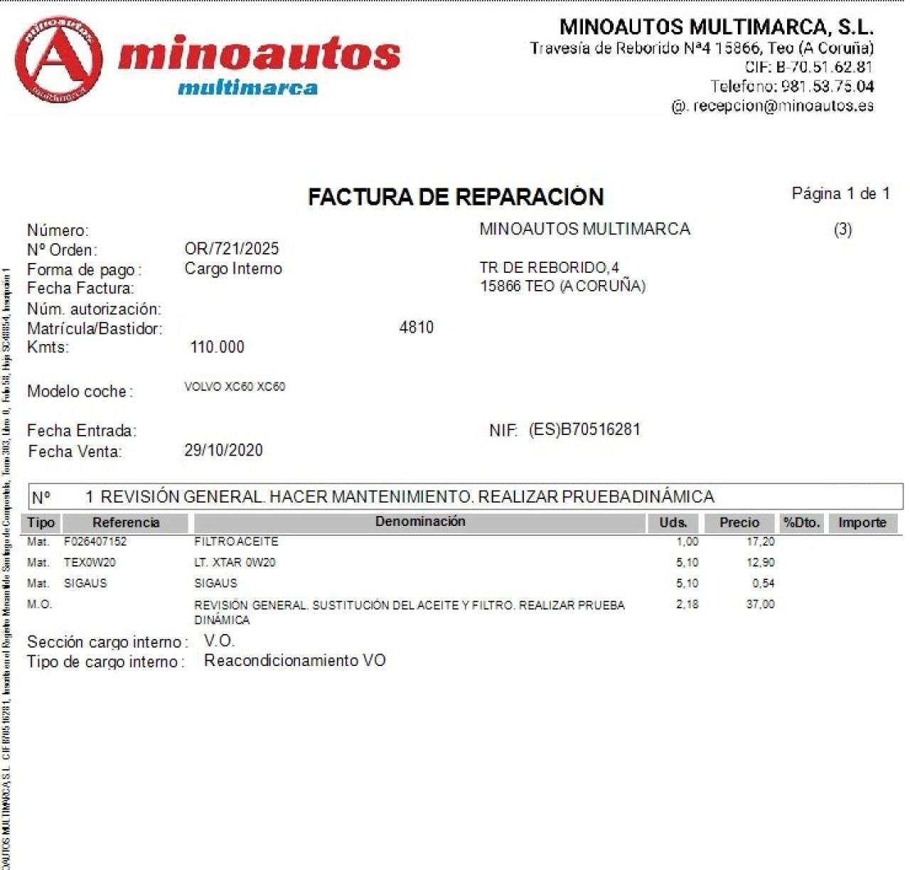 VOLVO XC60 en Minoautos