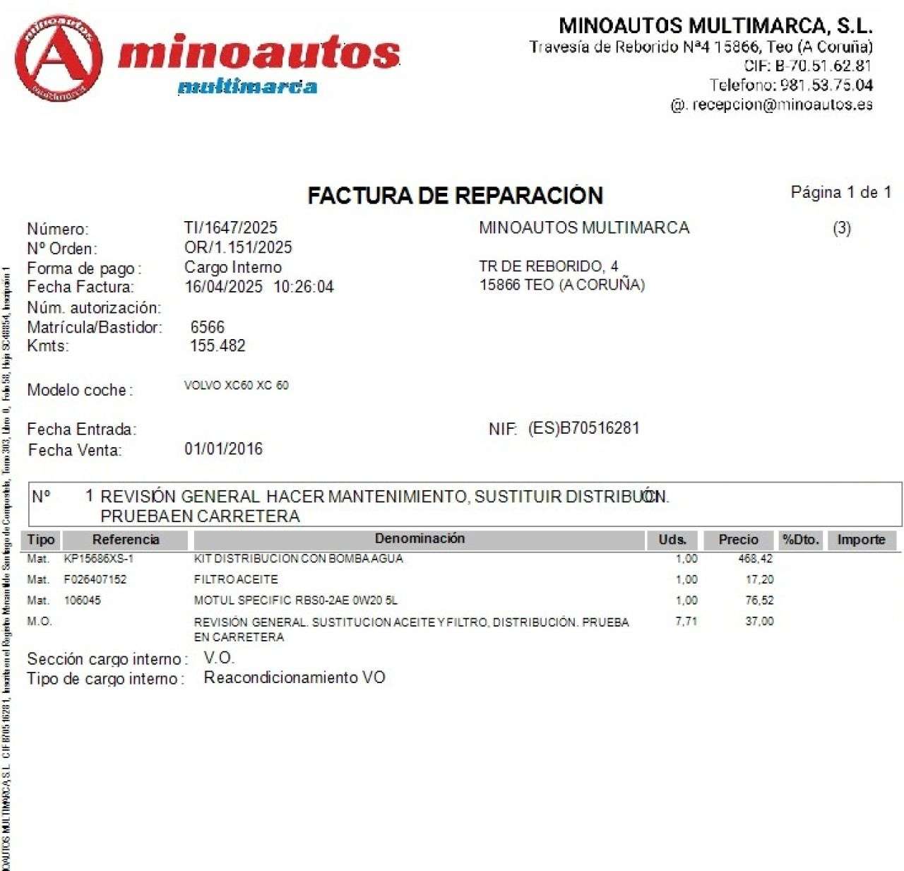 VOLVO XC60 en Minoautos