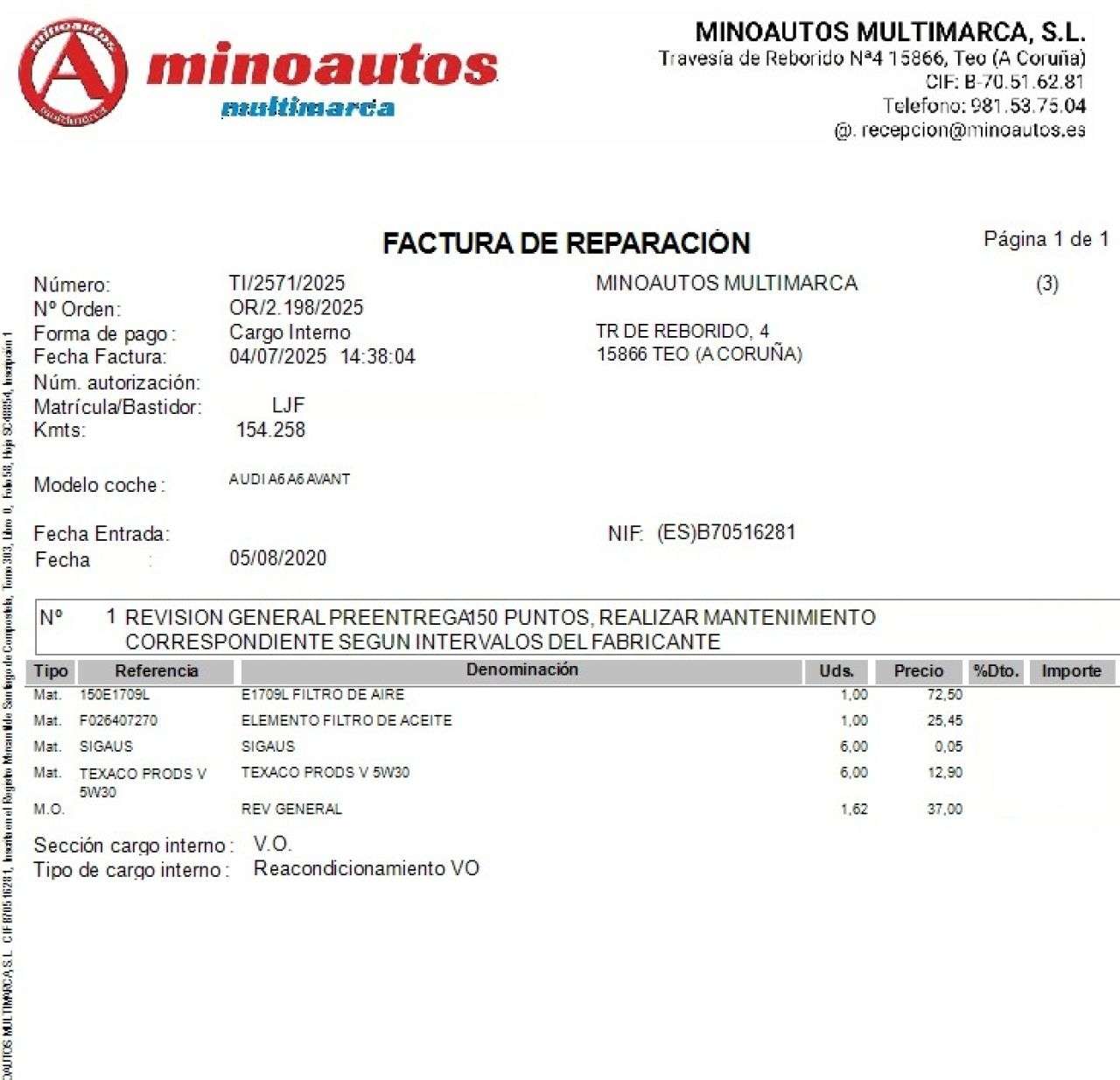 AUDI A6 AVANT en Minoautos