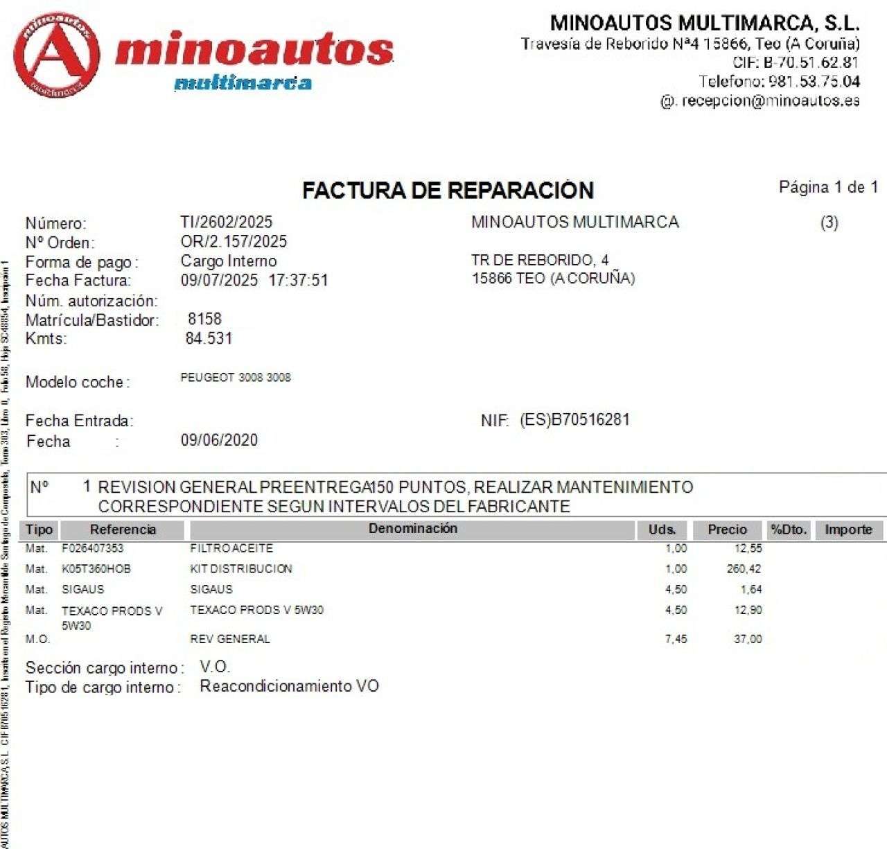 PEUGEOT 3008 en Minoautos