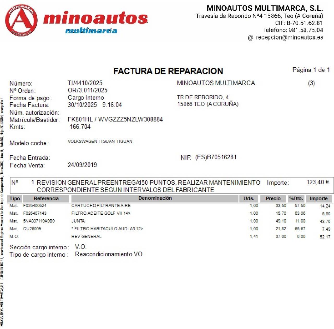 VW TIGUAN en Minoautos