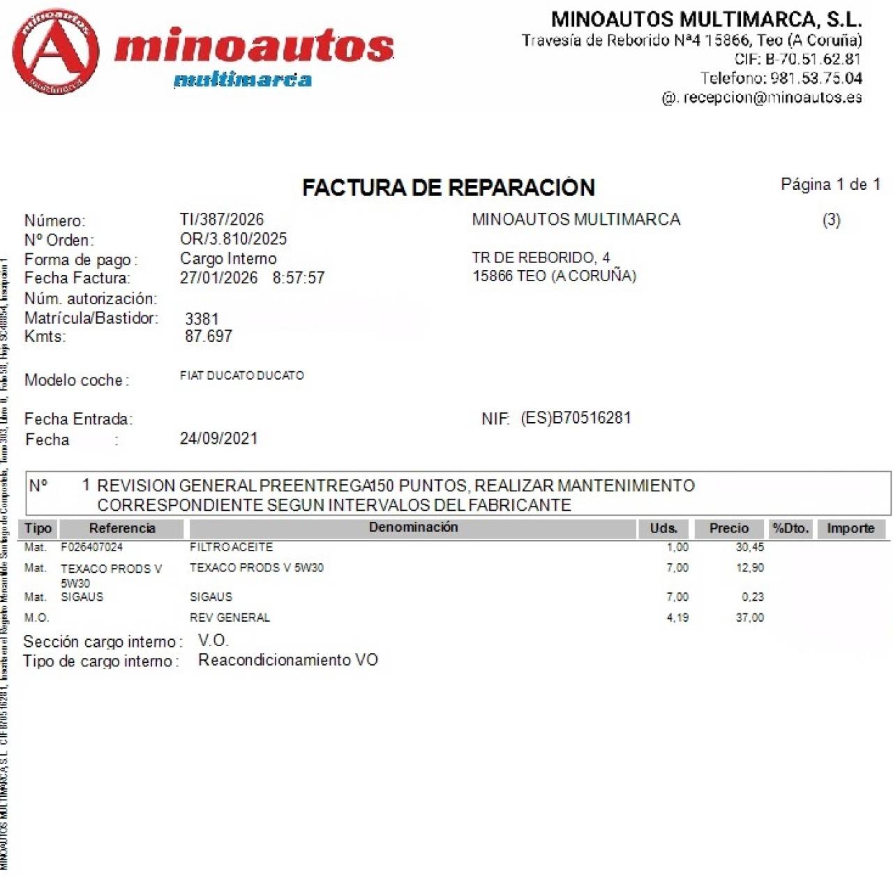 FIAT DUCATO en Minoautos