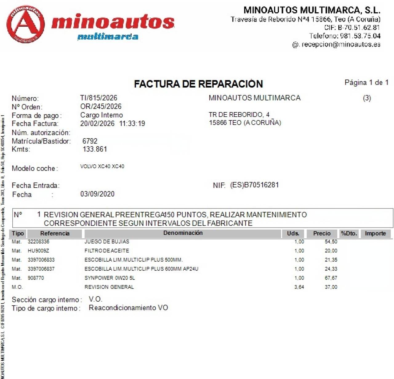 VOLVO XC40 en Minoautos